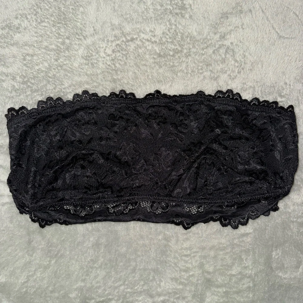 Black Lace Bandeau Top